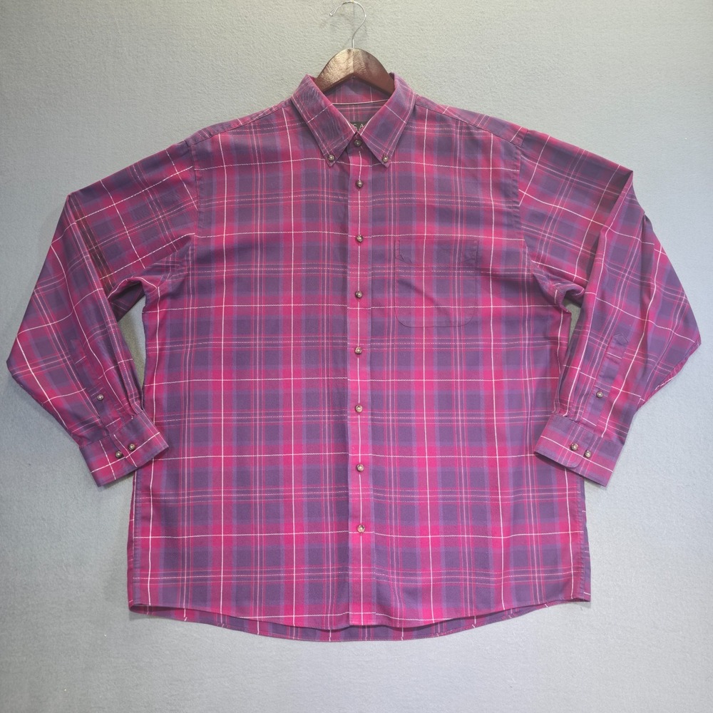 Jos A Bank Traveler's Collection Men's Long‎ Sleeve Button Up Shirt Size XL